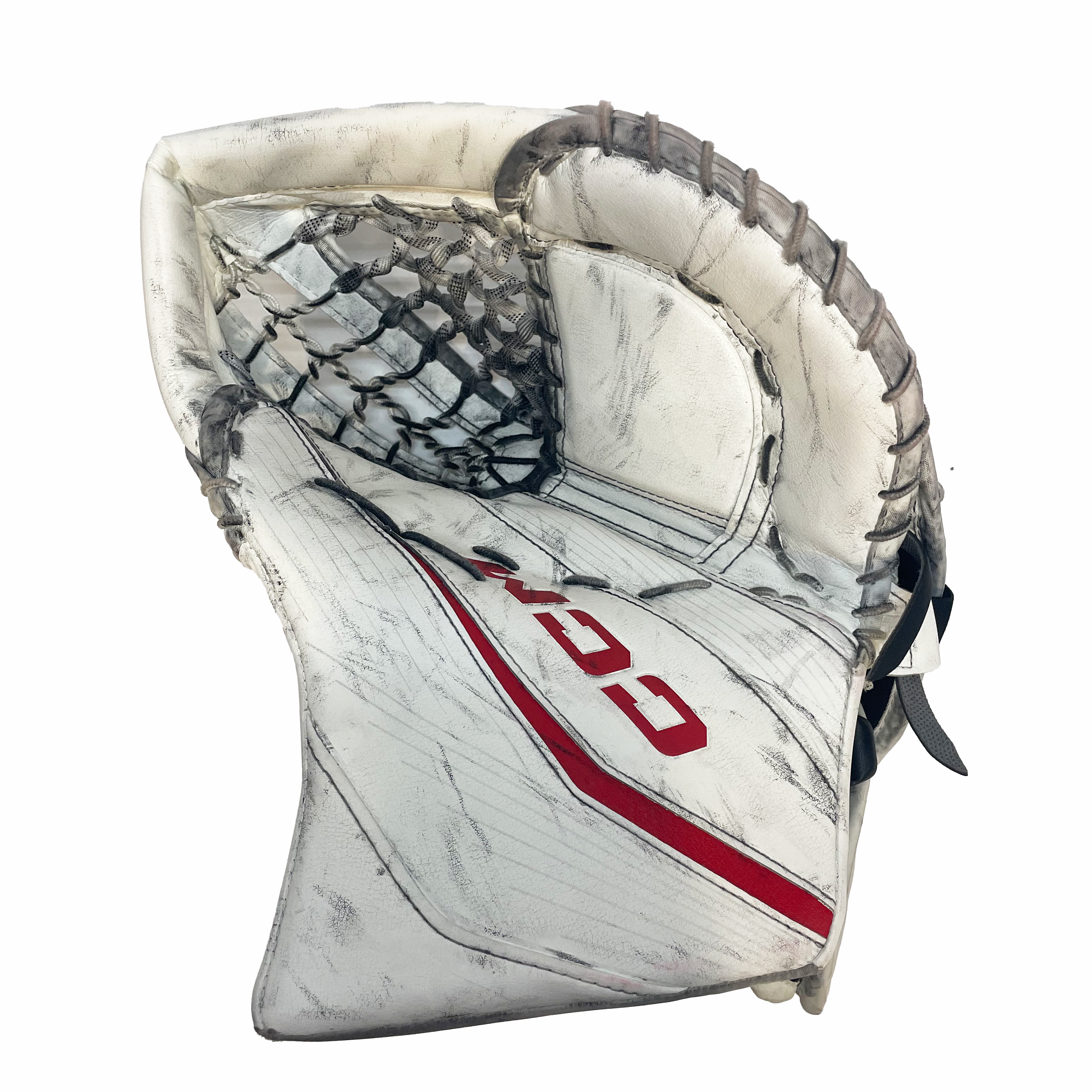 CCM Extreme Flex 6 - Ensemble complet de gardien de but senior AHL Pro Stock d'occasion (blanc/rouge)